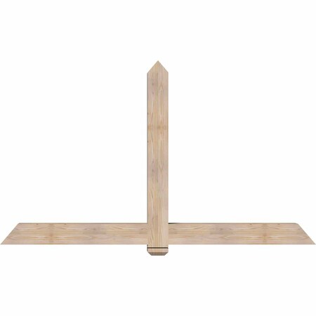 Ekena Millwork Eugene Smooth Timber Gable Bracket, Douglas Fir, 84"W x 49"H x 5 1/2"D x 5 1/2"F, 14/12 Pitch GBW084X49X0606EUG00SDF